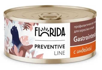 Консервы Florida Gastrointestinal для кошек при расстройствах пищеварения с индейкой