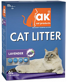 Наполнитель AK CAT Lavander для кошек комкующийся бентонитовый с ароматом лаванды