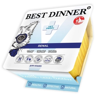 Ламистеры Best Dinner Vet Profi Renal для кошек нежный паштет с ягнёнком