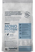 Корм Alphapet Superpremium Monoprotein для взрослых кошек из белой рыбы