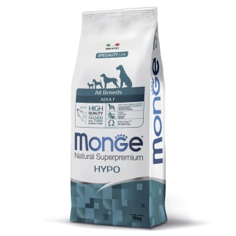Корм Monge Dog Speciality Line Hypo для взрослых собак гипоаллергенный c лососем и тунцом