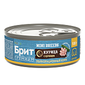 Банки Brit Premium by Nature для взрослых собак мелких пород с курицей и цукини