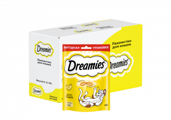 Лакомство Dreamies для кошек с сыром