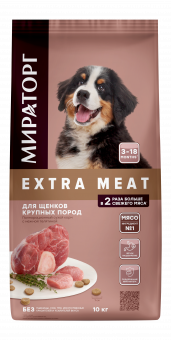 Корм Мираторг Pro Meat для щенков крупных пород с нежной телятиной