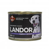 Консервы Landor Dog для собак с индейкой и черникой