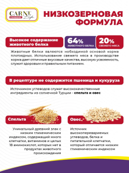 Корм Carni Mini для мелких пород собак с ягнёнком, ежевикой и клюквой