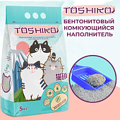 Наполнитель Toshiko комкующийся для кошачьего лотка бентонитовый без запаха Наполнитель Toshiko комкующийся для кошачьего лотка бентонитовый без запаха