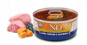 Консервы Farmina N&D Cat Pumpkin Lamb & Blueberry для кошек с ягнёнком, тыквой и черникой Консервы Farmina N&D Cat Pumpkin Lamb & Blueberry для кошек с ягнёнком, тыквой и черникой