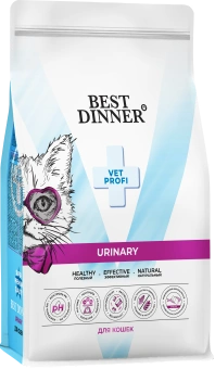 Корм Best Dinner Vet Profi Urinary при струвитном уролитиазе для здоровья мочевыводящих путей у взрослых кошек