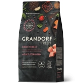 Сухой Корм Grandorf Fresh Cat Turkey Sterilised свежее мясо индейки с бататом для...