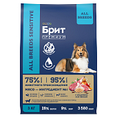 Сухой Корм Brit Premium Adult All Breed Sensitive для собак всех пород с...
