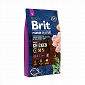 Сухой Корм Brit Premium By Nature Adult Mini для собак мелких пород с курицей