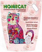 Наполнитель Homecat силикагелевый для кошачьих туалетов с ароматом розы
