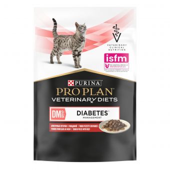 Влажный корм для кошек PRO PLAN® VETERINARY DIETS DM ST/OX Diabetes Management при сахарном диабете, с говядиной,в соусе