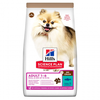 Корм Hill's Science Adult Dog Small&Mini No Grain Tuna для взрослых собак маленьких пород с тунцом беззерновой