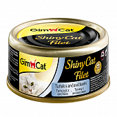 Банки GimCat Shiny Cat Filet Tuna + Anchovy филе для кошек из тунца с анчоусами