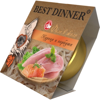 Ламистеры Best Dinner Holistic для стерилизованных кошек мясные волокна в желе с курицей и горбушей