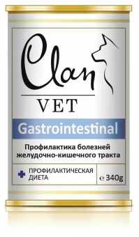Корм Clan Vet Gastrointestinal для собак с профилактикой болезней ЖКТ