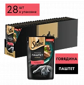 Паучи Sheba для кошек паштет из говядины в желе Паучи Sheba для кошек паштет из говядины в желе