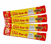 Лакомство Ciao для кошек чуру с японским глубоководным крабом и парным филе курицы в соусе
