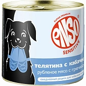 Банки Enso Sensitivy для взрослых собак монобелковые для здоровья ЖКТ рубленое филе телятины с гречкой и кабачком Банки Enso Sensitivy для взрослых собак монобелковые для здоровья ЖКТ рубленое филе телятины с гречкой и кабачком