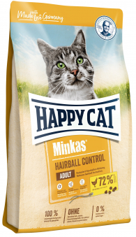 Корм Happy Cat Minkas Hairball Control для вывода шерсти из желудка с птицей