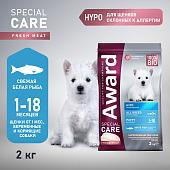 Сухой Корм Award Special Care Hypo Puppy с белой рыбой для щенков, беременных и кормящих...