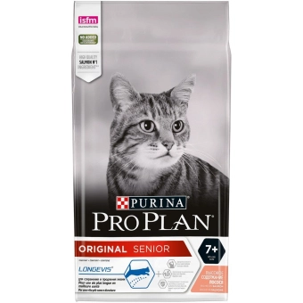 Корм Purina Pro Plan Senior 7+ Salmon для пожилых кошек с лососем