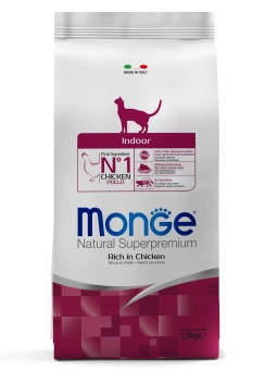 Корм Monge Cat Daily Line Indoor для домашних кошек из курицы
