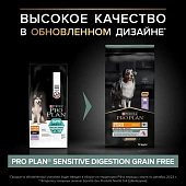 Сухой Корм PRO PLAN для собак средних и крупных пород с чувствит. пищ. GRAIN FREE (беззерновой) с высоким содержанием индейки