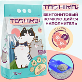 Наполнитель Toshiko комкующийся для кошачьего лотка бентонитовый с запахом сакуры