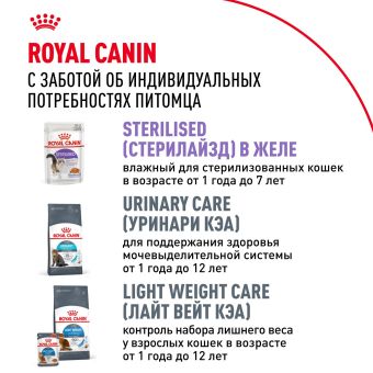 Корм для стерилизованных взрослых кошек Royal Canin Sterilised Корм консервированный , соус