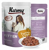 Паучи Karmy Kitten для котят и кормащих кошек с курицей в желе Паучи Karmy Kitten для котят и кормащих кошек с курицей в желе