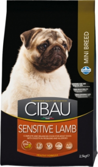 Корм Farmina Cibau Sensitive Lamb Mini для собак маленьких пород для чувствительного пищеварения с ягнёнком