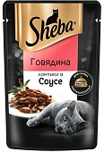 Паучи Sheba для кошек ломтики говядины в соусе Паучи Sheba для кошек ломтики говядины в соусе