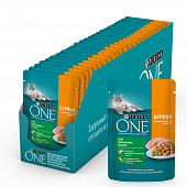 Паучи Purina One Indor Cat для домашних кошек с курицей