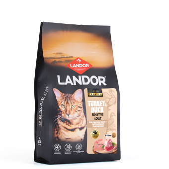 Корм Landor Sensitive Adult Cat для кошек с чувствительным пищеварением c индейкой и уткой
