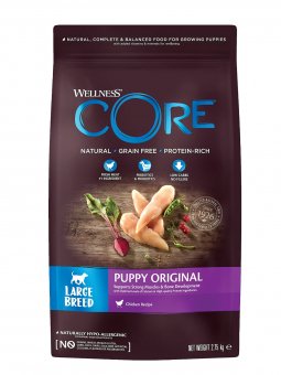 Корм Wellness Core для щенков крупных пород из курицы