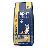 Сухой Корм Brit Premium Adult Medium Dog для собак средних пород с курицей