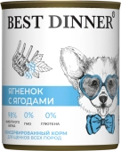 Консервы Best Dinner полнорационный корм для щенков и взрослых собак с ягненком и...