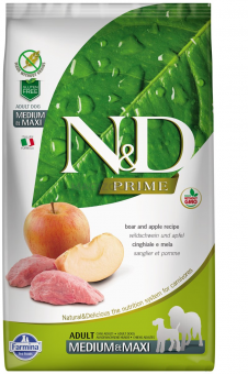 Корм Farmina N&D Adult Grain Free Boar&Apple беззерновой для взрослых собак с мясом кабана и яблоком