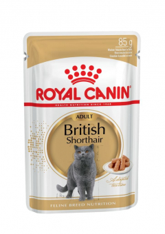 Паучи Royal Canin British Shorthair Adult для взрослых кошек породы Британская короткошерстная