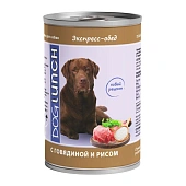 Банки Dog Lunch экспресс-обед для собак с говядиной и рисом Банки Dog Lunch экспресс-обед для собак с говядиной и рисом