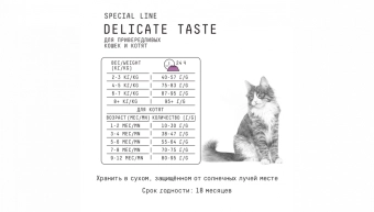 Корм AJO Cat Delicate Taste для привередливых кошек и котят