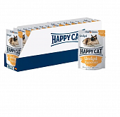 Паучи Happy Cat Sterilised для стерилизованных кошек кусочки в желе с курочкой 