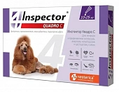 Капли на холку Inspector Quadro от блох, клещей и глистов для собак собак от 10 до 25кг Капли на холку Inspector Quadro от блох, клещей и глистов для собак собак от 10 до 25кг