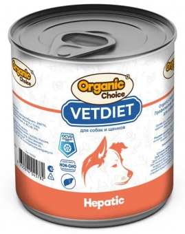 Банки Organic Choice VetDiet Hepatic для собак и щенков профилактика болезней печени