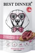 Паучи Best Dinner Super Premium для взрослых собак и щенков рубленое мясо говядины с...