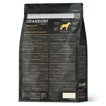 Корм Grandorf Fresh Dog Lamb Junior Medium&Maxi свежее мясо ягненка с бататом, для юниоров беременных или кормящих собак