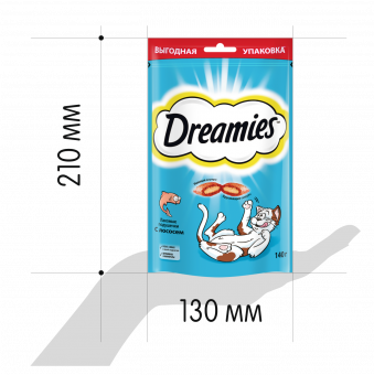 Лакомство Dreamies для кошек с лососем